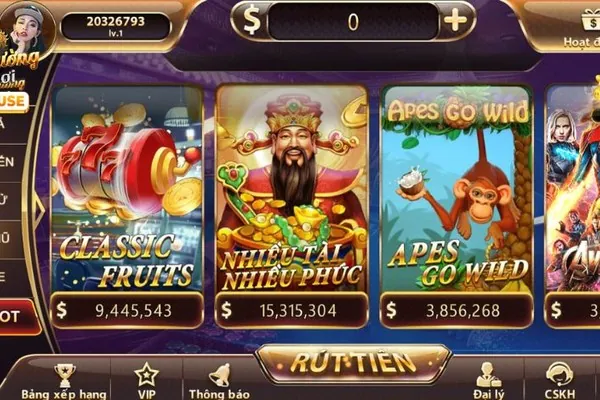 Các trò chơi slot game đa dạng tại 888clb với cơ hội trúng jackpot lớn
